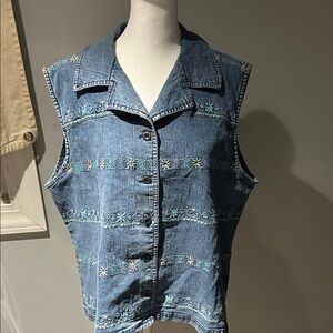 Alfred Dunner Blue Denim Vest